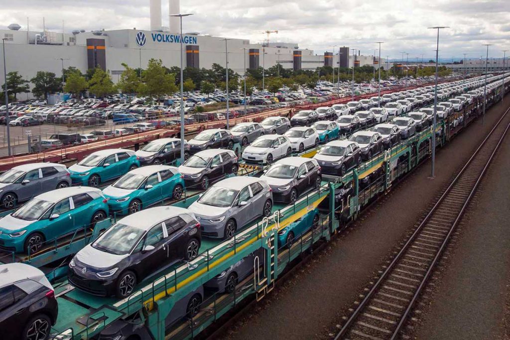New Cars Transported by Railway