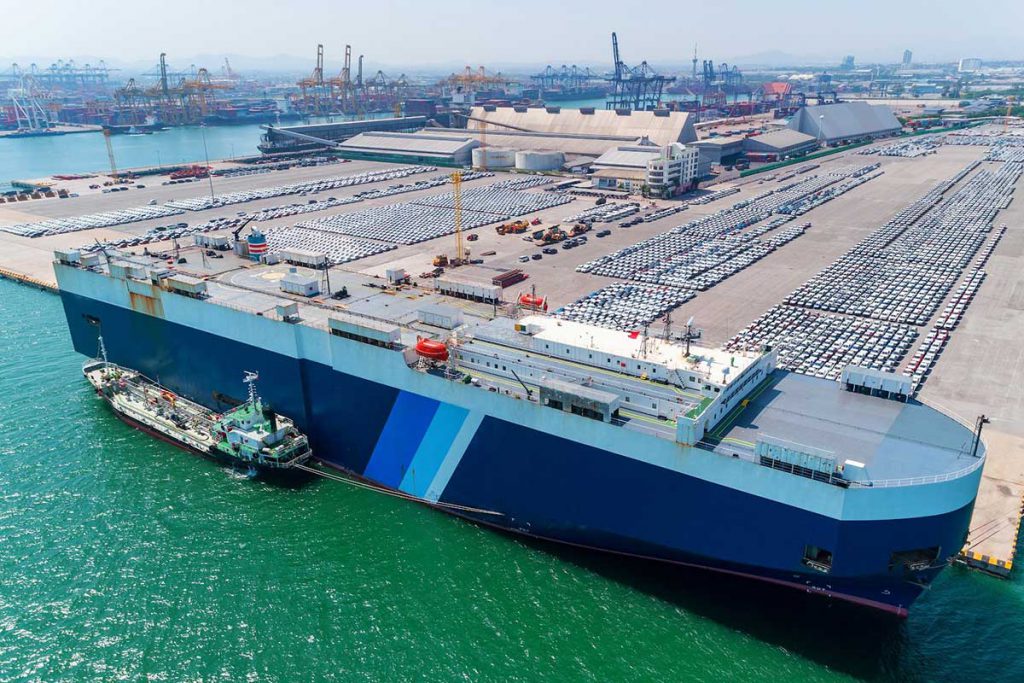New Vehicles Transported by Sea