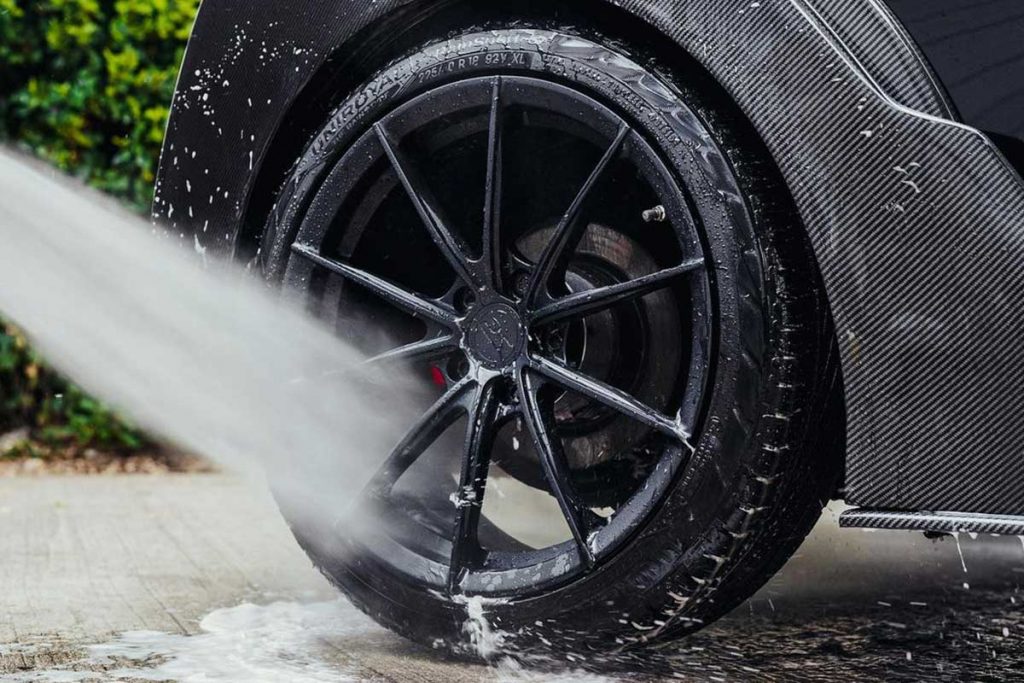 thoroughly rinse the wheel after cleaning
